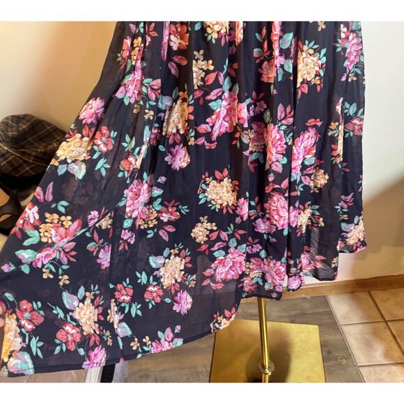 Vintage Laura Ashley Floral Dress Cottagecore Boning Goth Petite Dark Romantic - Picture 10 of 16